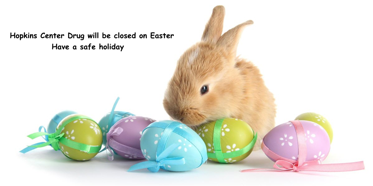 We will be closed on Ester Sunday